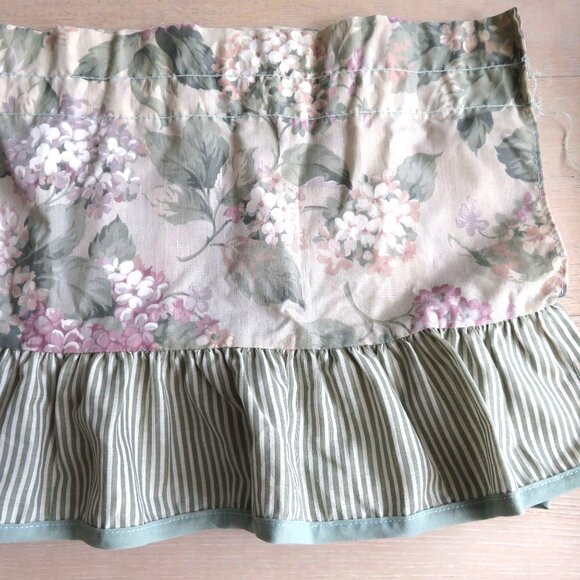 Vintage 90s Martha Stewart Floral Valance Strip Ruffle 14 x 58 Cottage Shabby - Picture 3 of 9